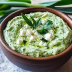 Bärlauch-Dip mit Feta & Frischkäse