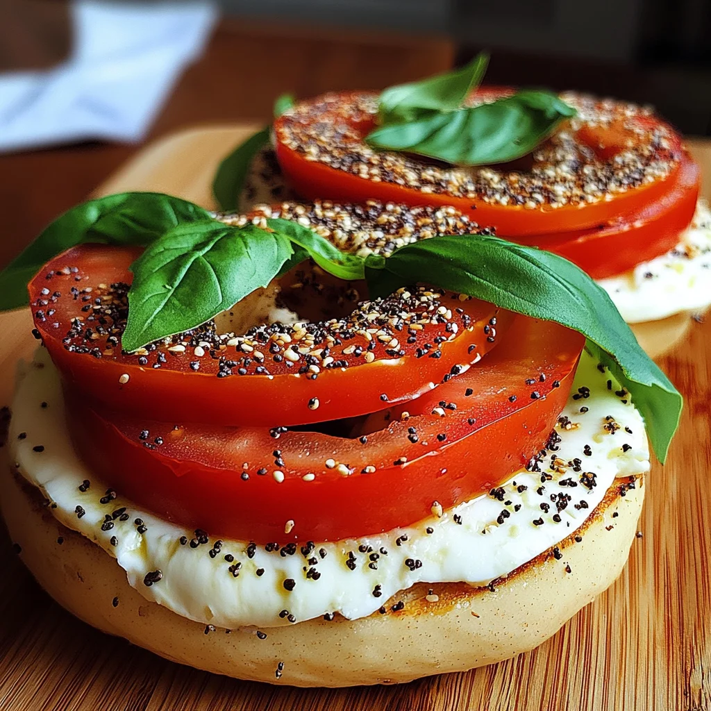 Bagel mit Tomate und Mozzarella