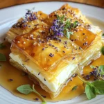 Fetakäse im Filoteig mit Wildlavendelhonig & Kräutern