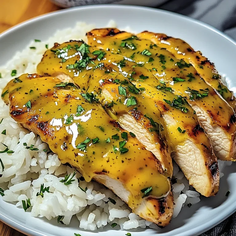 Honig Senf Hähnchen mit Reis