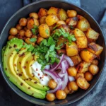 Kartoffel-Kichererbsen-Bowl