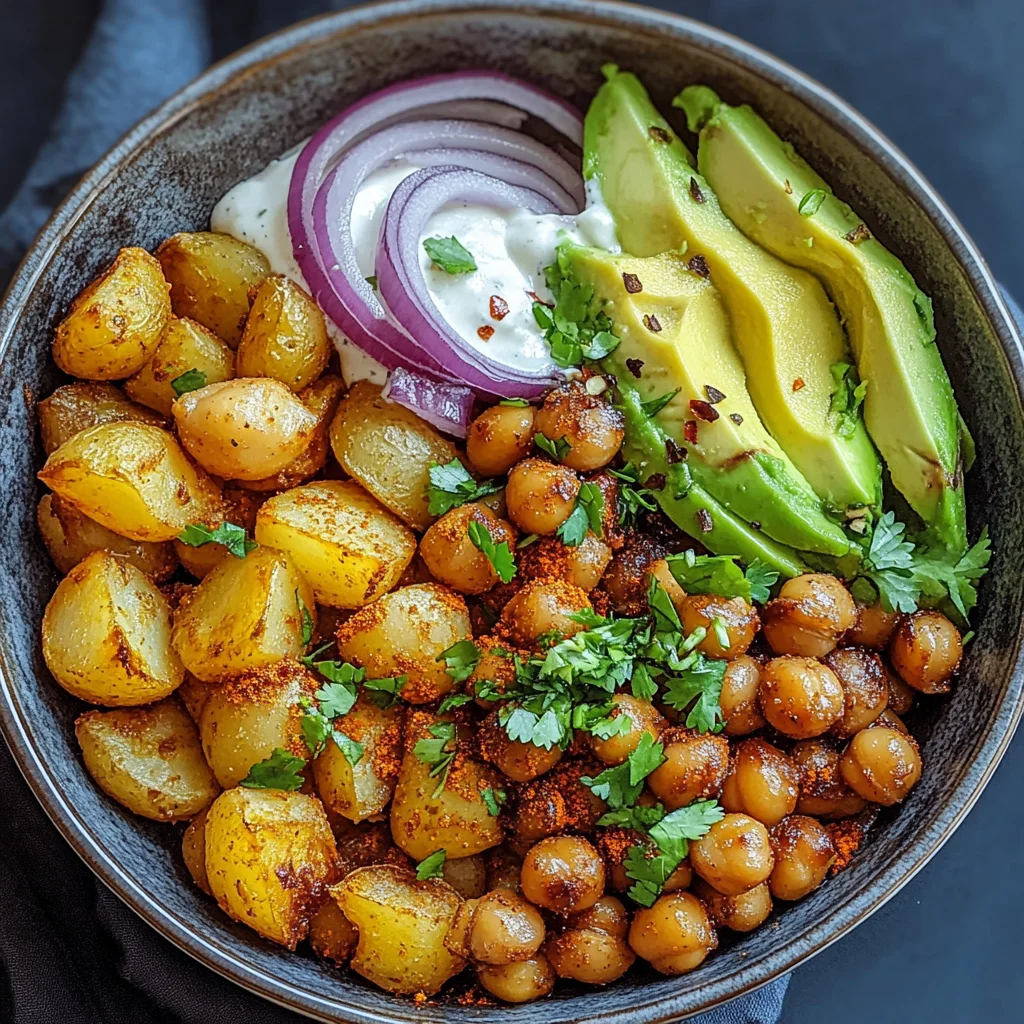 Kartoffel-Kichererbsen-Bowl