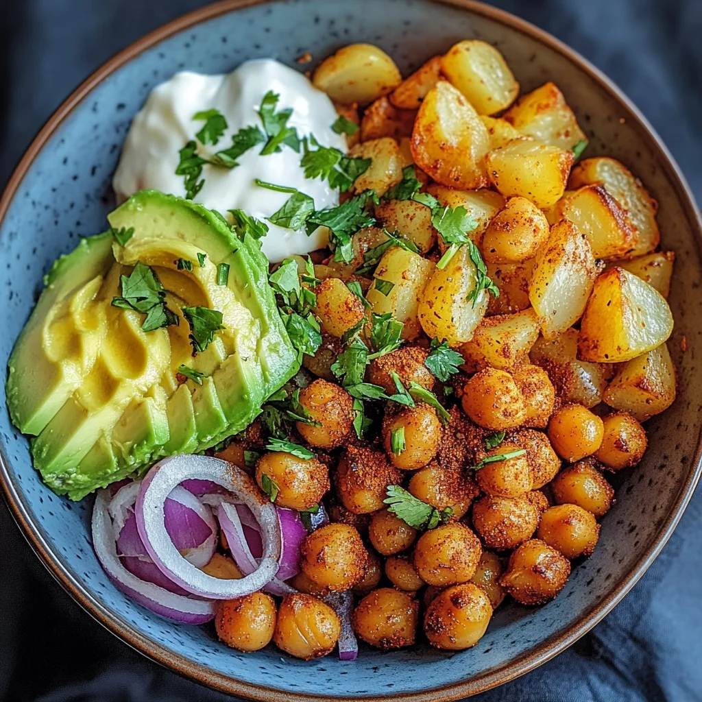 Kartoffel-Kichererbsen-Bowl