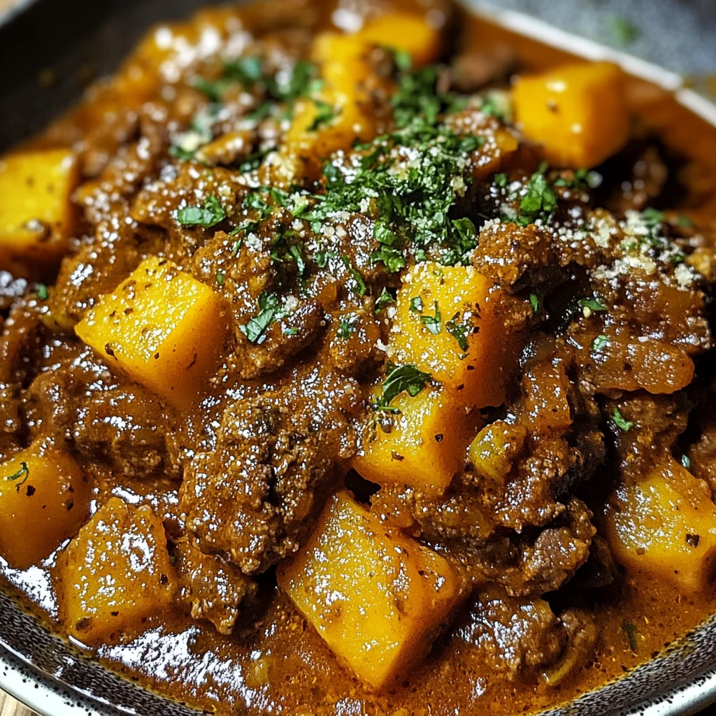 Kürbis-Rindfleisch-Bolognese