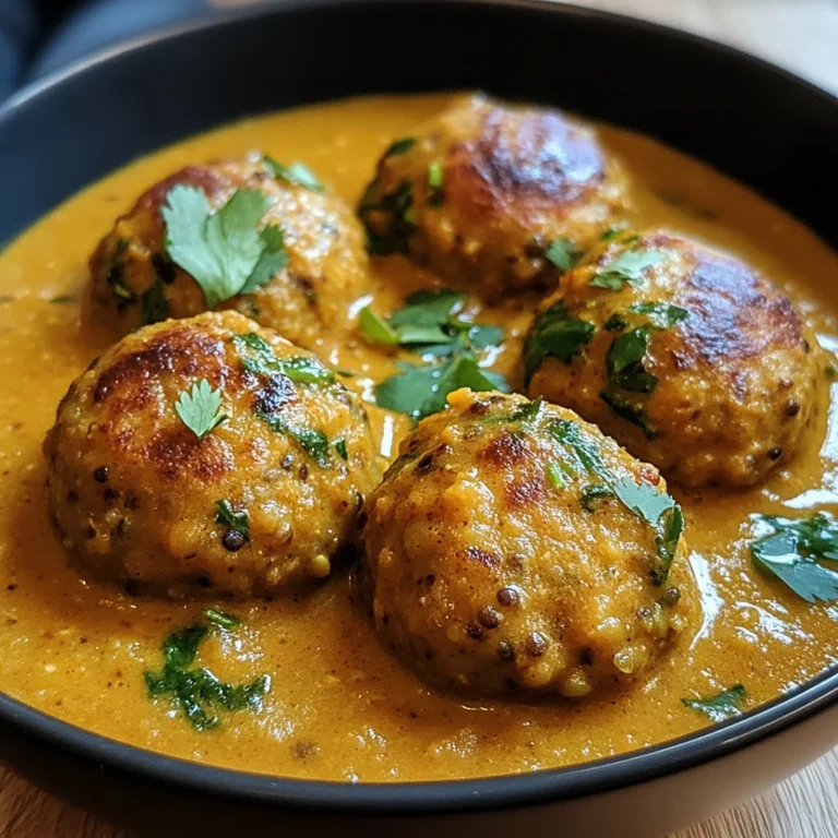 Linsenbällchen in Currysauce