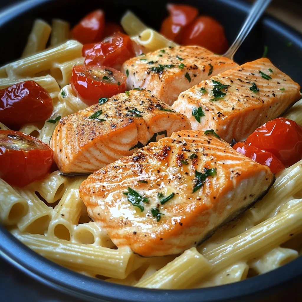 Ofen-Lachs-Pasta