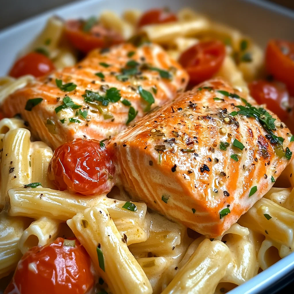 Ofen-Lachs-Pasta