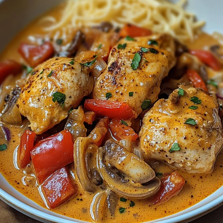 Paprika-Sahne-Hähnchen