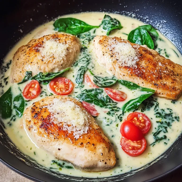 Parmesan-Hähnchen mit Spinat