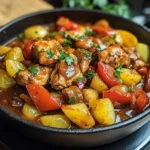 Schaschlik-Topf aus dem Ofen