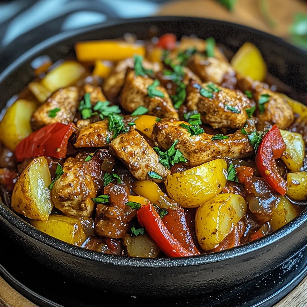 Schaschlik-Topf aus dem Ofen