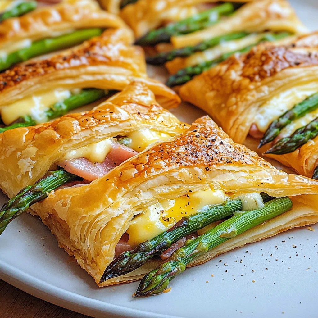 Spargel im Blätterteig mit Schinken & Käse