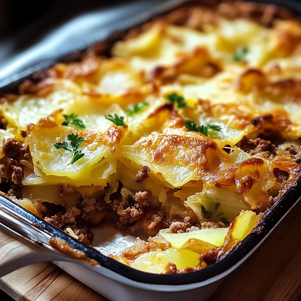 Spitzkohl-Hackfleisch-Auflauf mit Kartoffeln