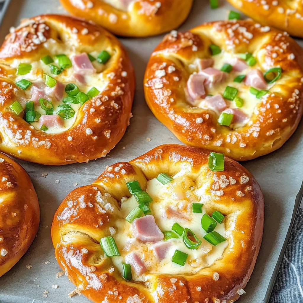 Überbackene Brezeln mit Schinken & Käse