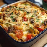 Vegetarischer Nudelauflauf