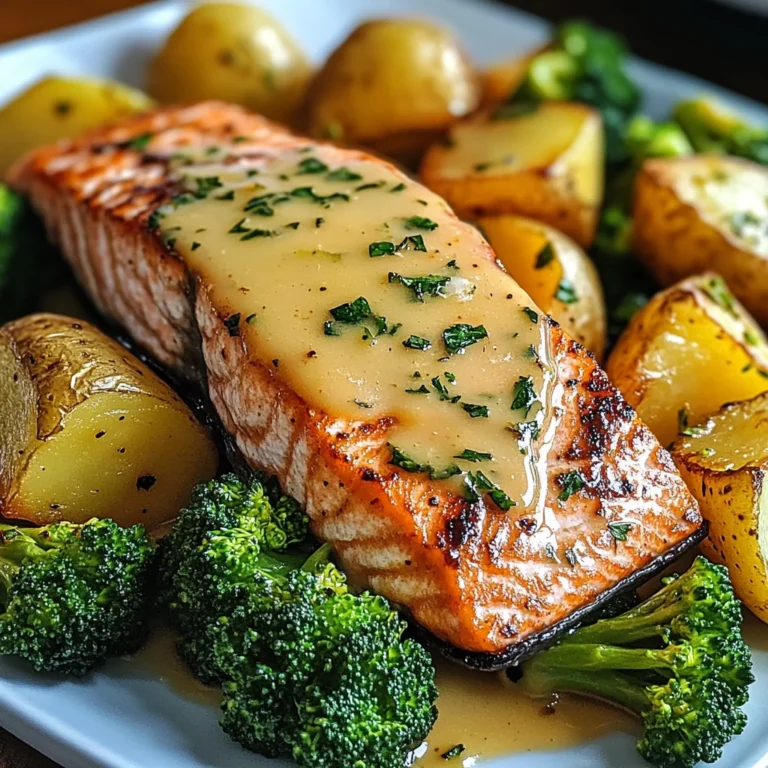 Zitronenbutterlachs mit knusprigen Kartoffeln und Brokkoli
