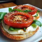Bagel mit Tomate und Mozzarella
