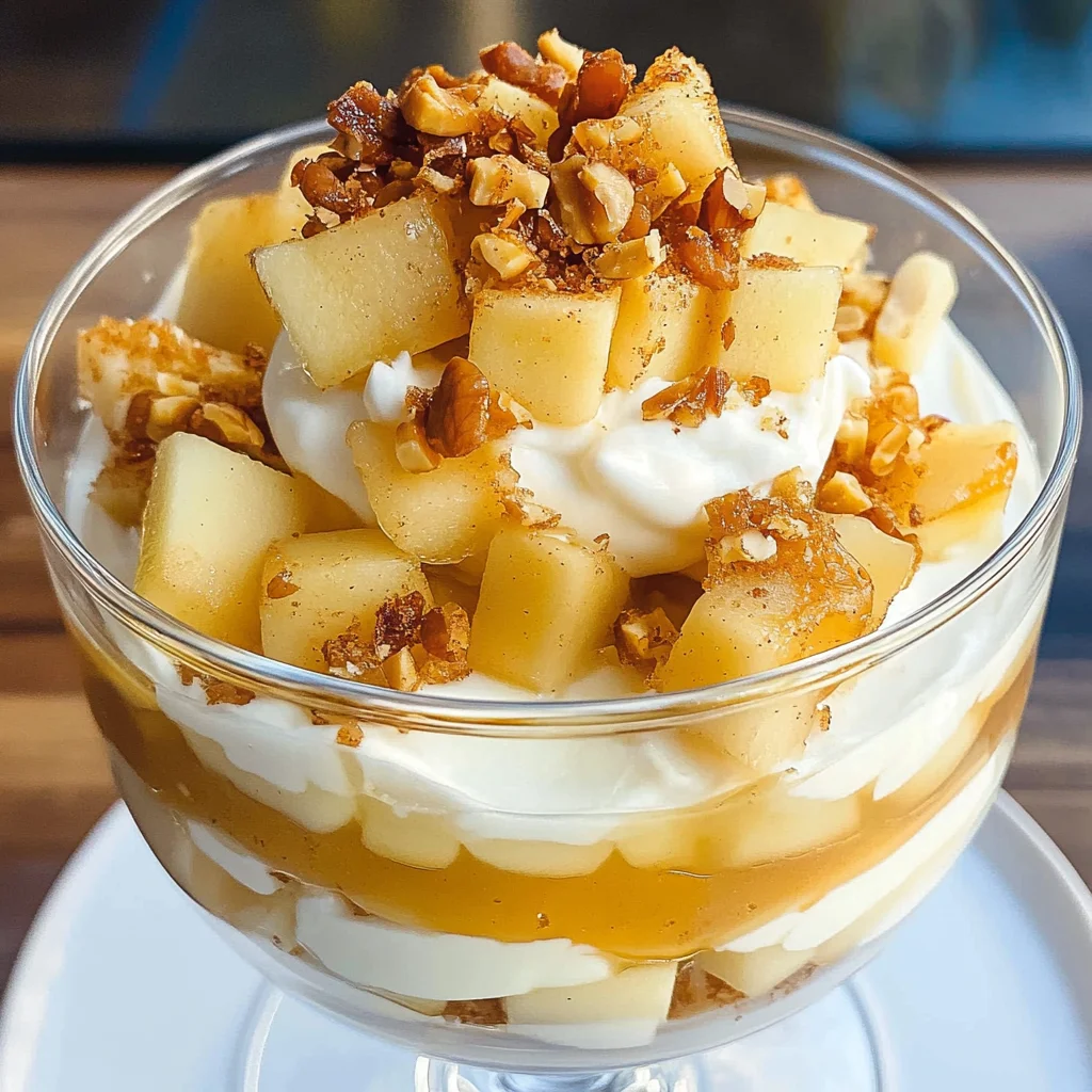 Bratapfel-Dessert im Glas