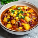 Chili sin Carne mit Kartoffeln