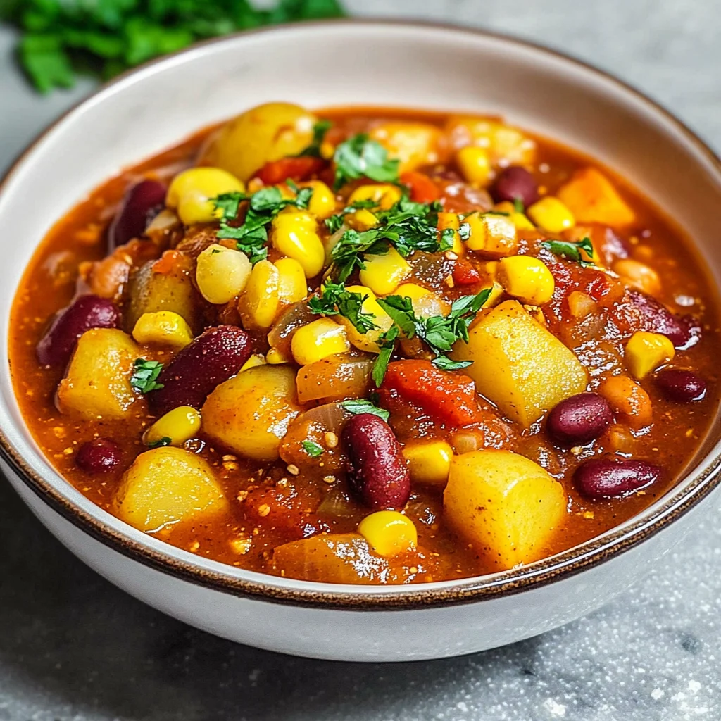 Chili sin Carne mit Kartoffeln