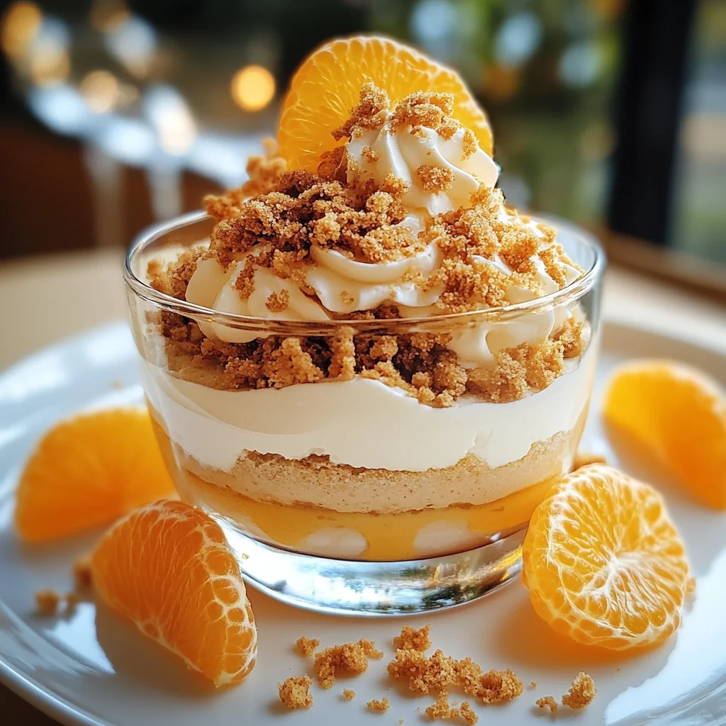 Eierlikör-Mousse mit Spekulatius-Creme und Mandarinen