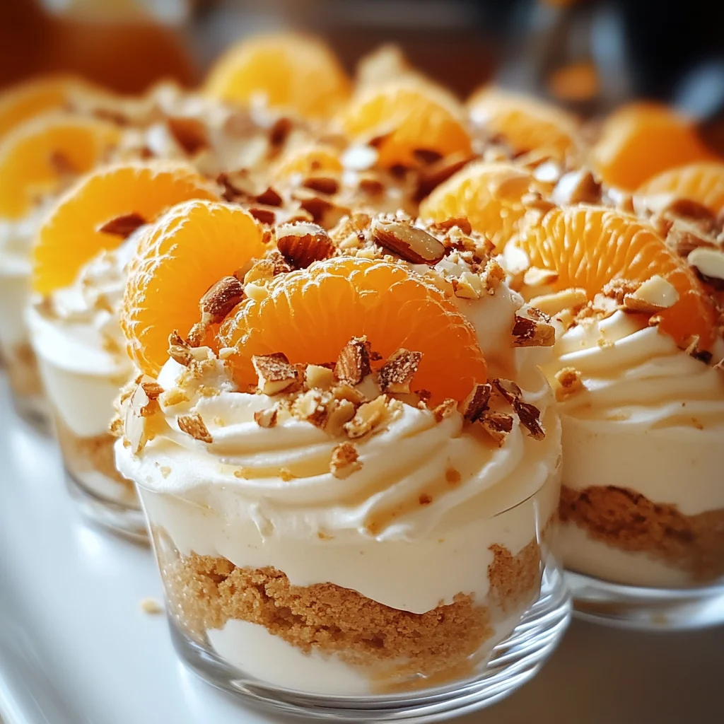 Eierlikör-Mousse mit Spekulatius-Creme und Mandarinen