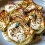 Gebackener Spitzkohl auf Tahini-Joghurt