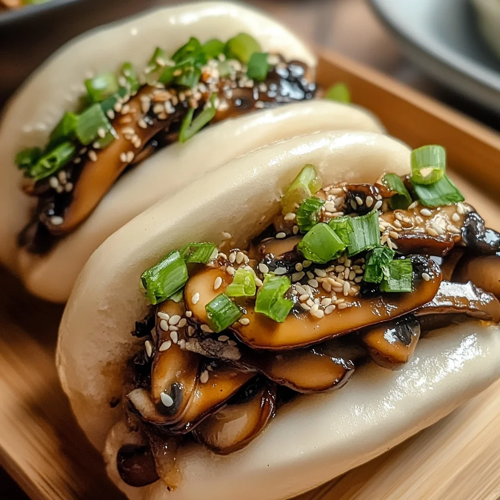 Klebrige Pilz-Bao-Brötchen