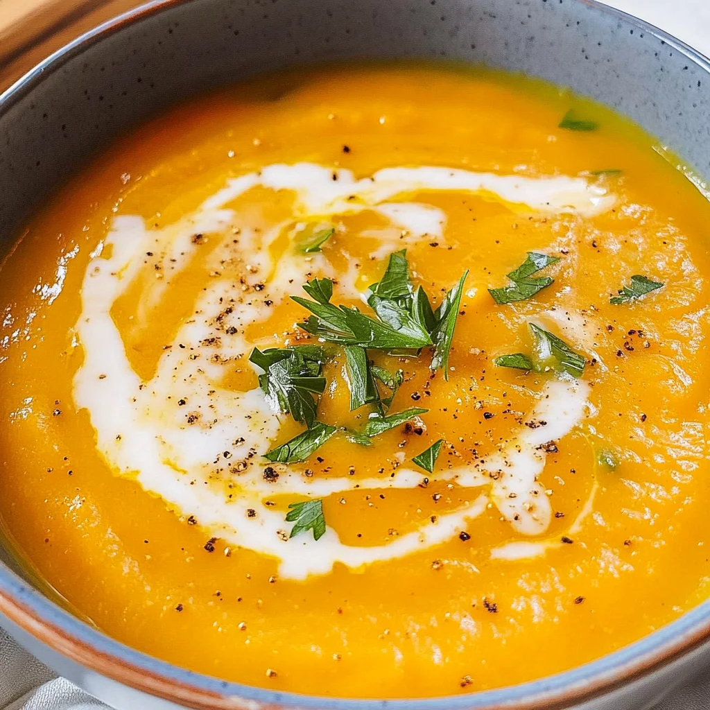 Kürbissuppe mit Kokosmilch und Ingwer