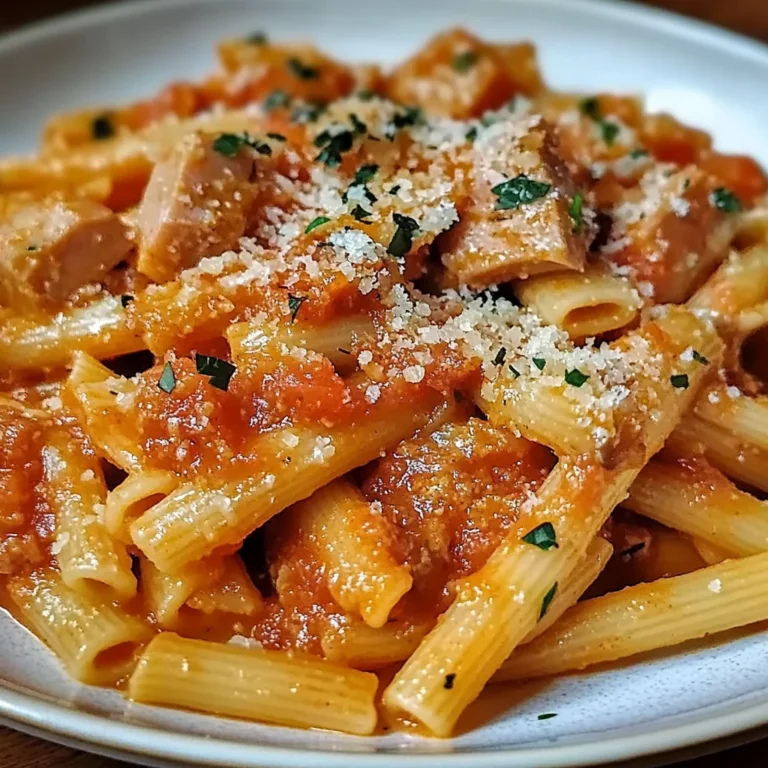 Nudeln mit Thunfisch-Tomatensauce