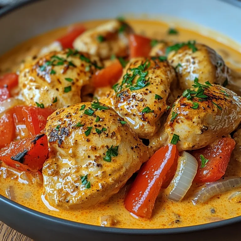 Paprika-Sahne-Hähnchen