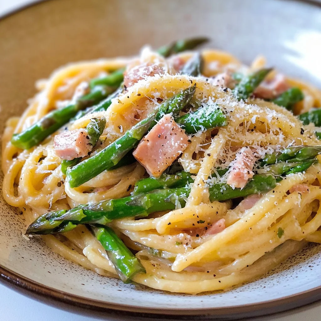 Pasta mit grünem Spargel
