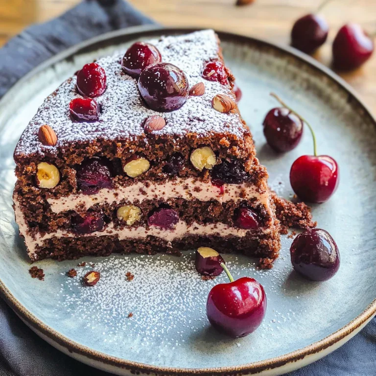 Saftiger Schoko Nuss Kirsch Kuchen