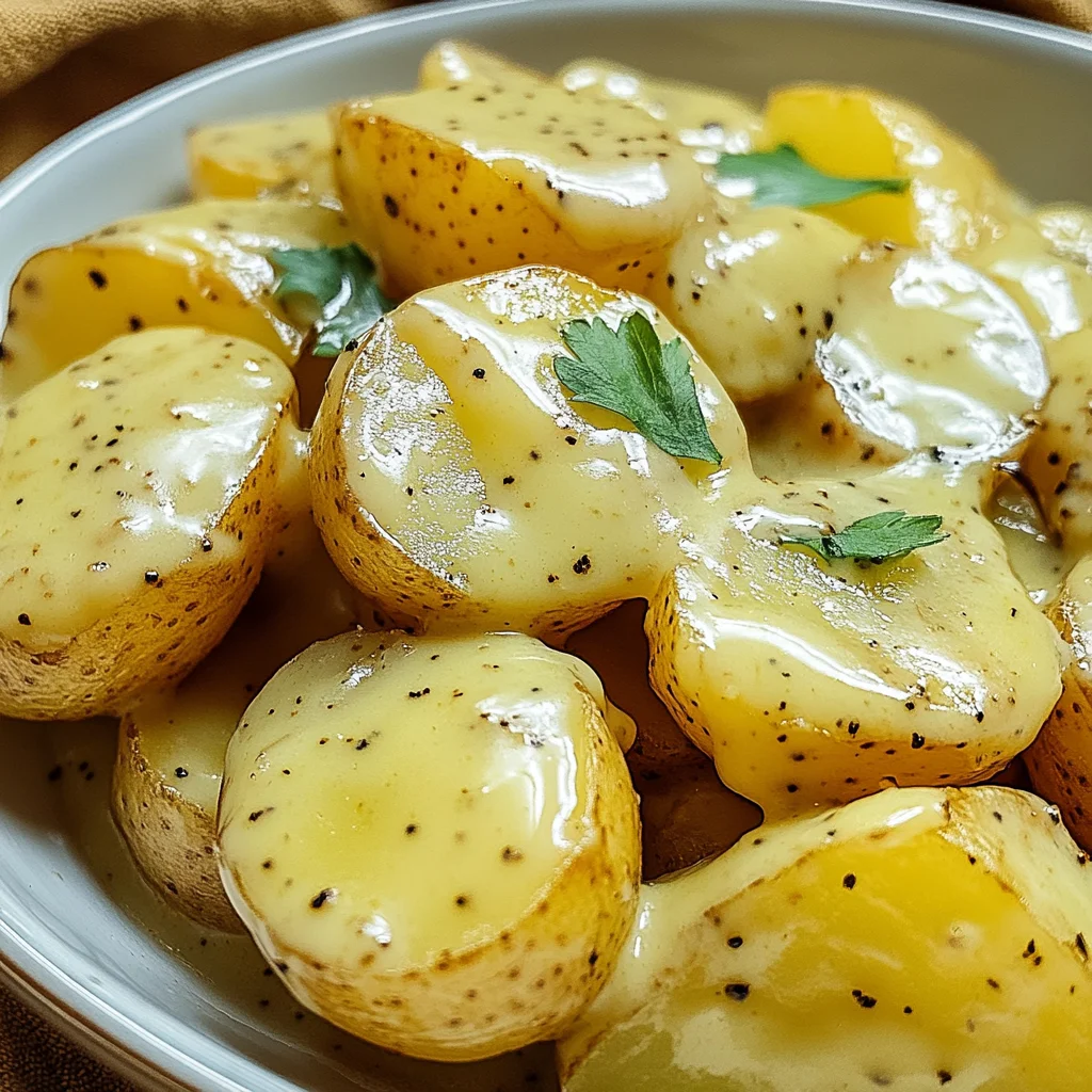 Senfsauce mit Salzkartoffeln