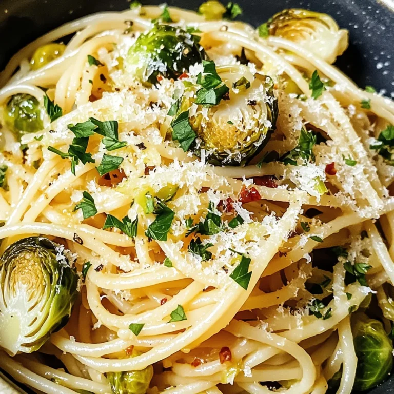 Spaghetti mit Rosenkohl