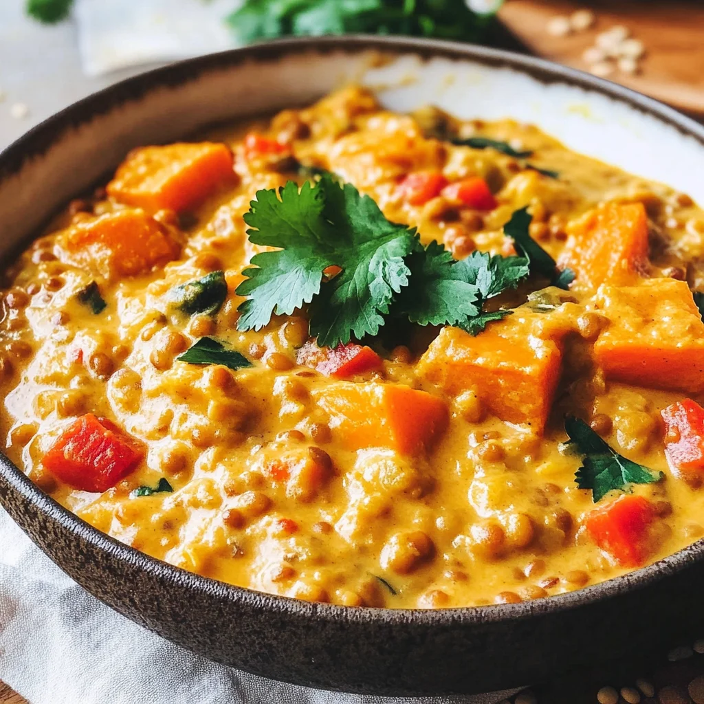 Süßkartoffel-Linsen-Curry