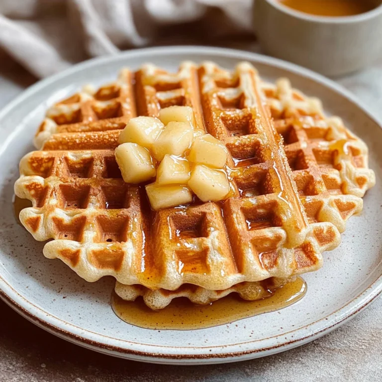Waffeln mit Apfelmus statt Zucker
