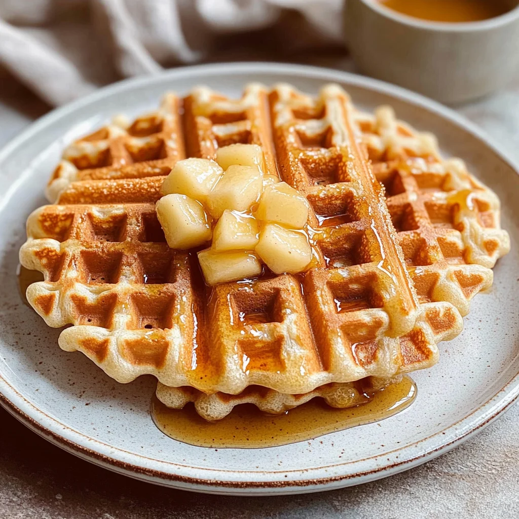 Waffeln mit Apfelmus statt Zucker