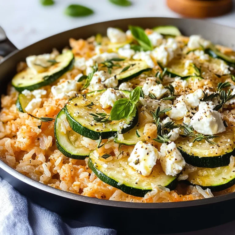 Zucchini-Reis-Pfanne mit Feta